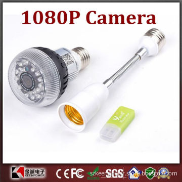 1080P Full HD P2p WiFi Bulb Surveillance Camera for iPhone Controlled